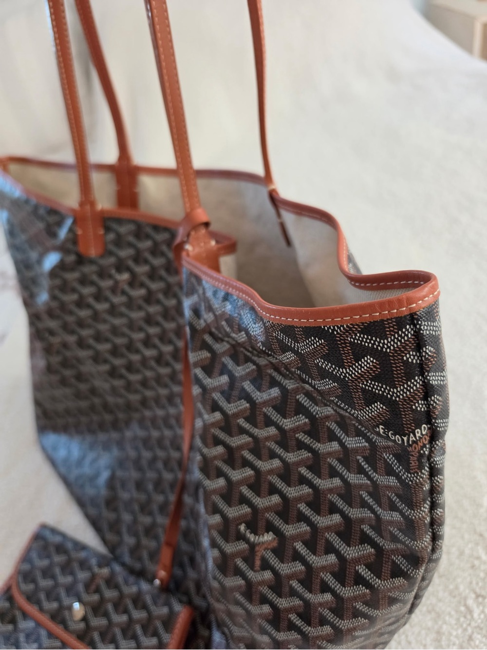 Goyard Brown & Tan Saint Louis Tote - Picture 5 of 16